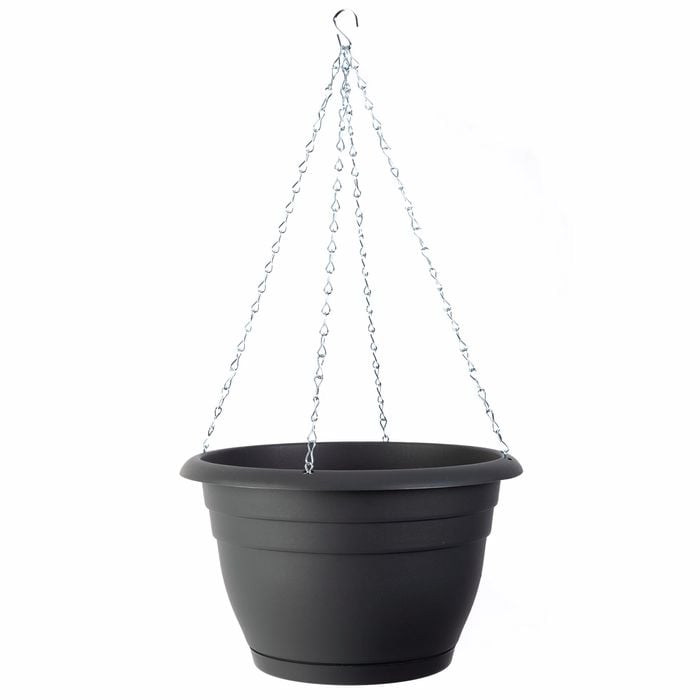 Northcote Pottery 300mm Graphite Villa Plastic Hanging Basket