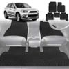 6D Diamond Car Floor Mats for Mitsubishi ASX 2010-2025-Full Set-Black-Outback GT