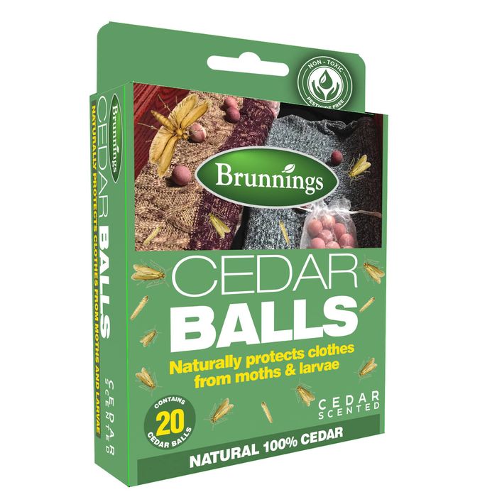 Brunnings Cedar Wood Moth Repellent Balls - 20 Pack