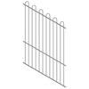 ProtectorAl 0350-1200W x 1800H Palladium Silver Loop Top Pool Fence Panel Raked 16-30º