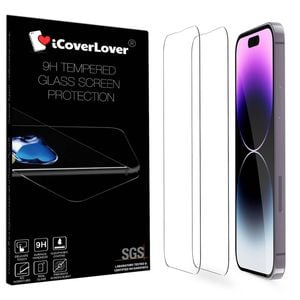 Icoverlover [2-pack] For Iphone 15 Pro Glass Screen Protector
