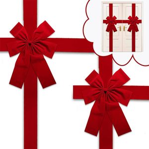 Catzon Christmas Cabinet Door Ribbon Bow