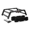 San Hima Universal Ute Tub Rack Steel 3mm + Pair Recovery Tracks Board Black