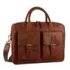 Pierre Cardin Leather Multi-Compartt Business 15" Laptop  Tan
