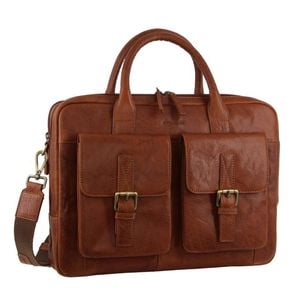 Pierre Cardin Leather Multi-Compartt Business 15" Laptop  Tan