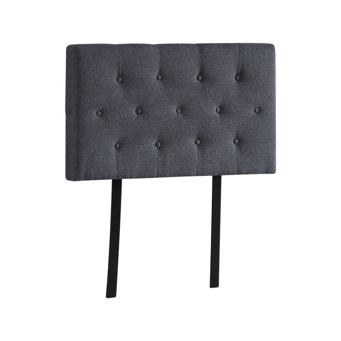 Linen Fabric Single Bed Deluxe Headboard Bedhead - Grey