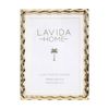 LVD Luxe 6x8 Gold Wavy Iron/ Glass Photo Frame Home Decor 20.5x15.5x1.5cm