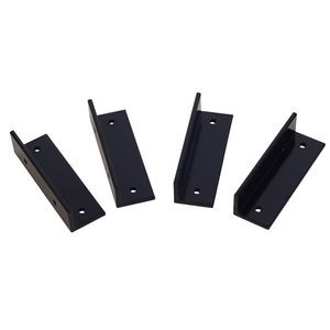 ProtectorAl 25 x 20 x 80mm Black Easy Screen Fixing Brackets - 4 Pack
