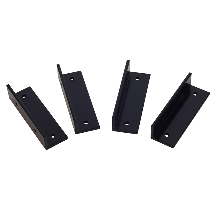 ProtectorAl 25 x 20 x 80mm Black Easy Screen Fixing Brackets - 4 Pack