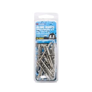 Zenith Blind Rivet Open 304SS 3/16"D x 5/16"G  25pk