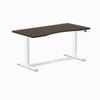 Desky Dual Sit to Stand Ergo Edge Dark Bamboo Desk 1500x750mm White