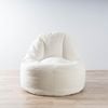 Plush Fur Lounger Bean Bag Chair - Cream