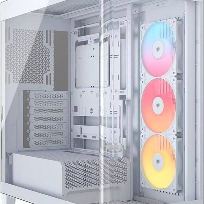 Corsair Frame 4500x Rs-r Argb Panoramic Glass Mid-tower Pc Case White: 460mm Gpu, 185mm Cpu Cooler, Argb, Usb 3.1, E-atx Support