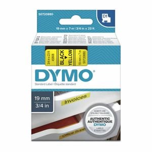Dymo Black On Yellow 19mmx7m Tape