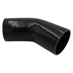 GASO 45 Degree Standard Elbow 3.5" (89mm) Silicone Hose Black