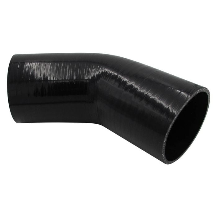 GASO 45 Degree Standard Elbow 3.5" (89mm) Silicone Hose Black