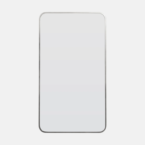 Future Glass Trinity Rectangle Mirror - 1000 x 560mm - Brushed Nickel