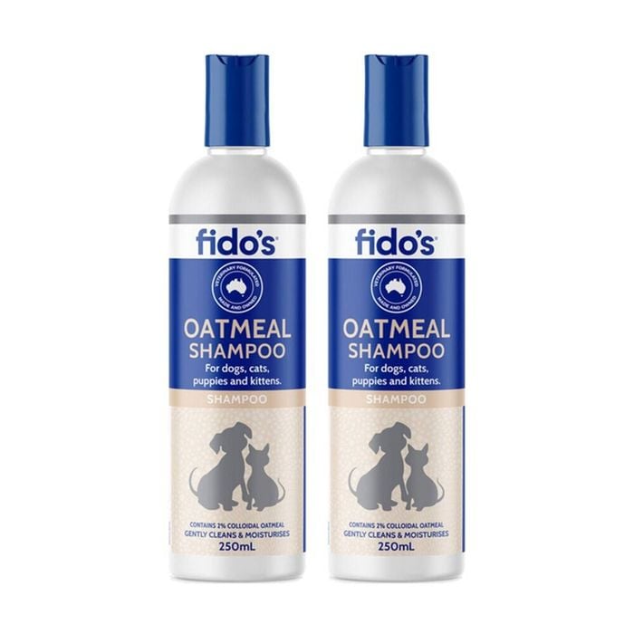 2PK Fidos Pet Dog & Cat Grooming Washing Care Shampoo Oatmeal 250ml