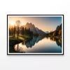 Lake, Trees, and Mountains  Print 100% Australian Made 90x60cm  (Poster)