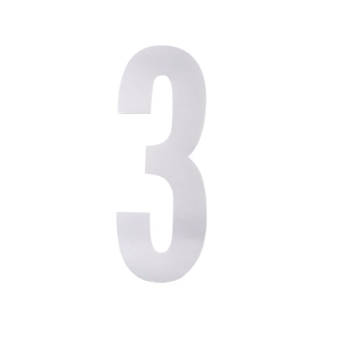 Sandleford 175mm White Self Adhesive Wheelie Bin Number 3