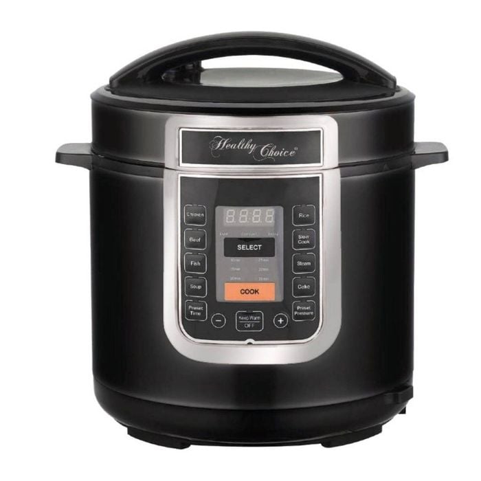 Healthy Choice Pressure Cooker with Ceramic Coated Bowl - 6L