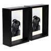Nicola Spring 5" X 7" Black 3d Deep Box Photo Frames - 4" X 6" Mount - Pack Of 5
