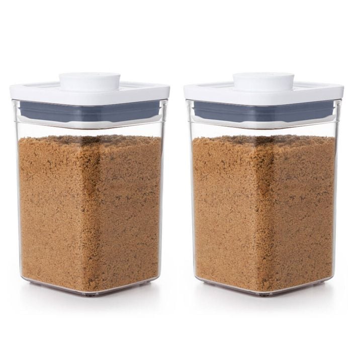 Oxo Good Grips Pop 2.0 Small Square Short Container 1l | Set Of 2