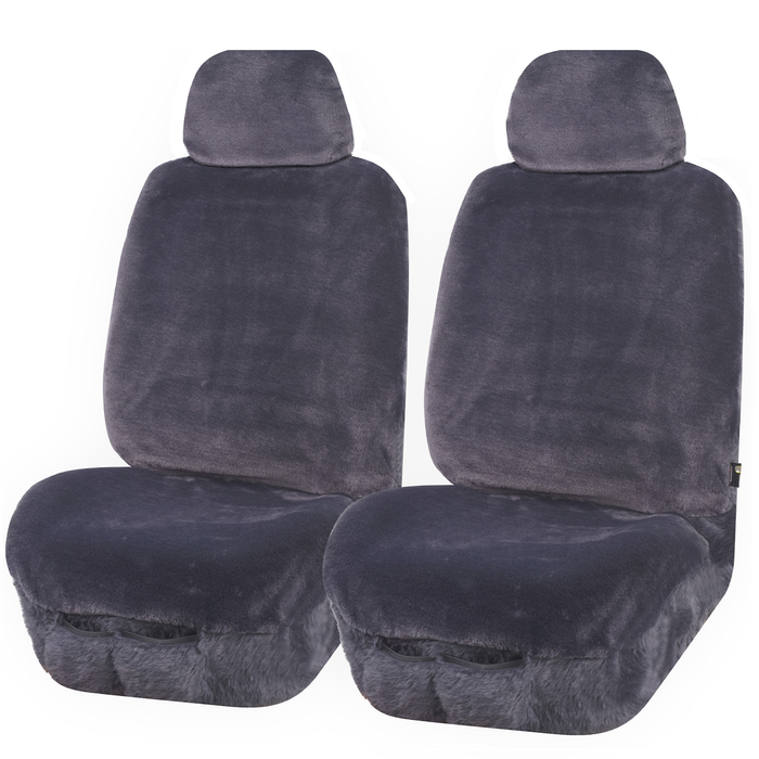 MyCar Faux Fur Seat Covers Universal Grey