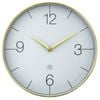 NeXtime Finesse Silent Wall Clock Grey 30.5x30.5x4.3cm Gold Chrome Case