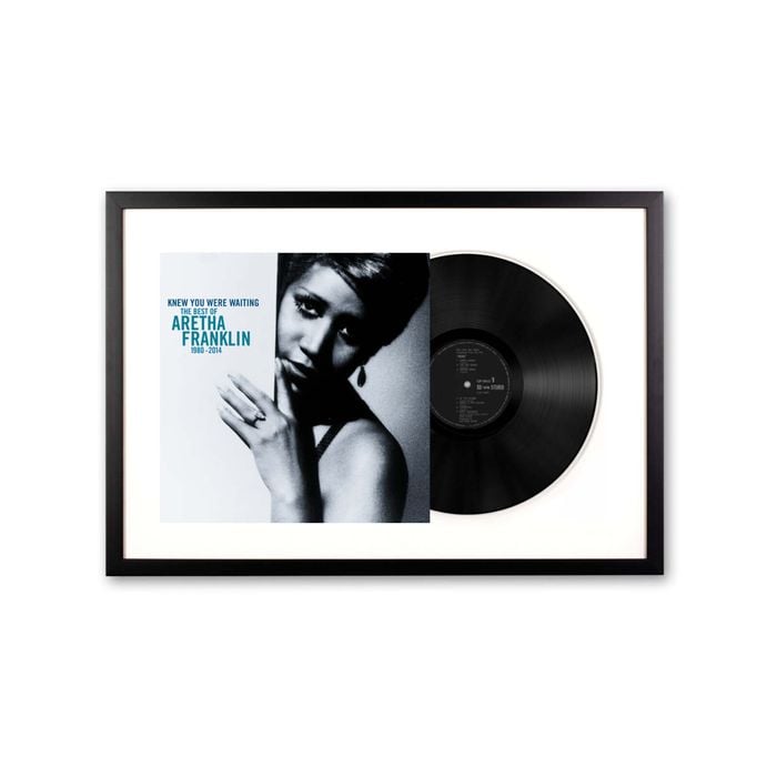 Framed Aretha Franklin Knew You Were Waiting: The Best Of Aretha Franklin 1980-2014 Vinyl Album Art