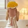 Cottonmore Knitted Acrylic Flower Hug Pillow Stuffed 22×60cm - Yellow