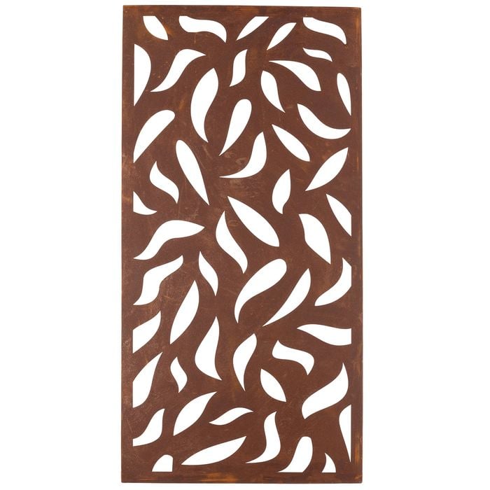 Tuscan Path 120cm Rust Leaf Wall Art Screen