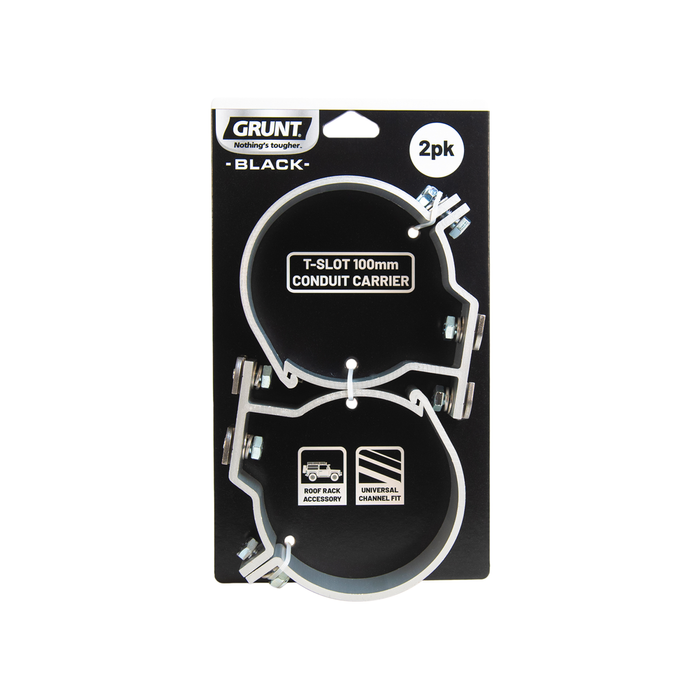 GRUNT 100mm Universal T-Slot Conduit Carrier - 2 Pack
