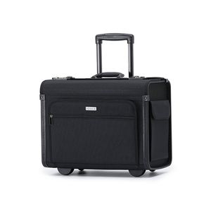 Deluxe Wheeled Business/Laptop Pilot Case Luggage Suitcase Bag 50x40cm BLK