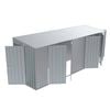 Build-a-Shed 1.5 x 5.2 x 2.0m Zinc Tunnel Shed Tunnel Hinged Door Plus Dual Double Hinged Side Doors