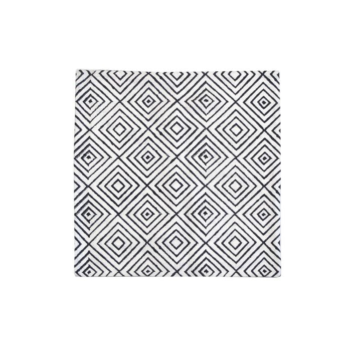 Mavis White Diamond Pattern Cushion Cover 43 x 43cm