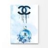 Luxury Blue Colored Perfume with Flowers  Print 100% Australian Made 90 x 120cm  (Acrylic)