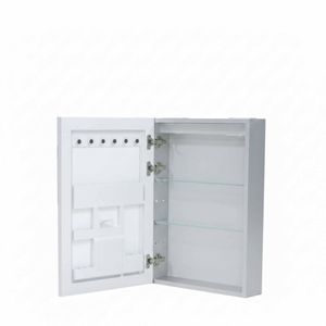 P&P Silver LED Mirror Cabinet With Bluetooth Speakers Storage And Smart Lighting For Bathrooms