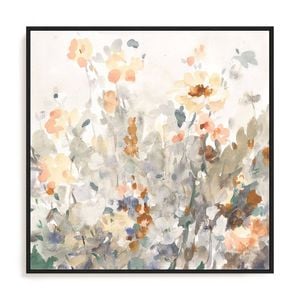 Artey | October Garden - Framed Canvas - Black Frame - 100 x 100cm