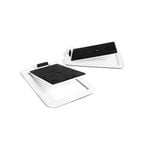 Kanto S4W Angled Desktop Speaker Stands for Midsize Speakers - Pair, White