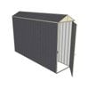 Build-a-Shed 0.8 x 3 x 2.1m Gable Single Hinged Door Shed - Grey