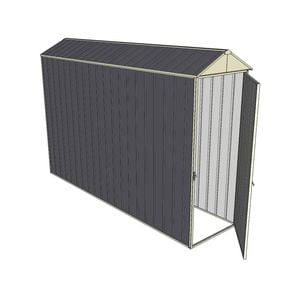 Build-a-Shed 0.8 x 3 x 2.1m Gable Single Hinged Door Shed - Grey