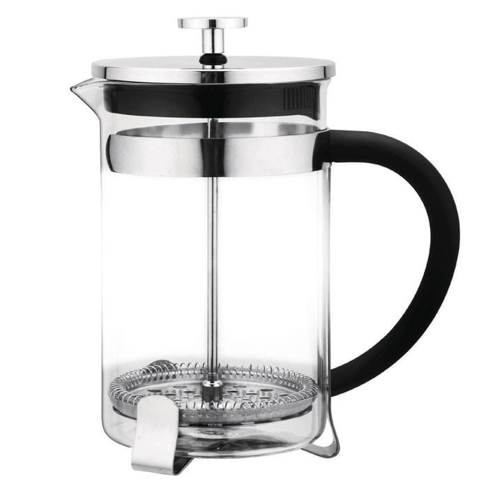 Olympia Coffee Plunger Contemporary Glass 12 Cup 1500ml Cafetiere French Press Stainless Steel