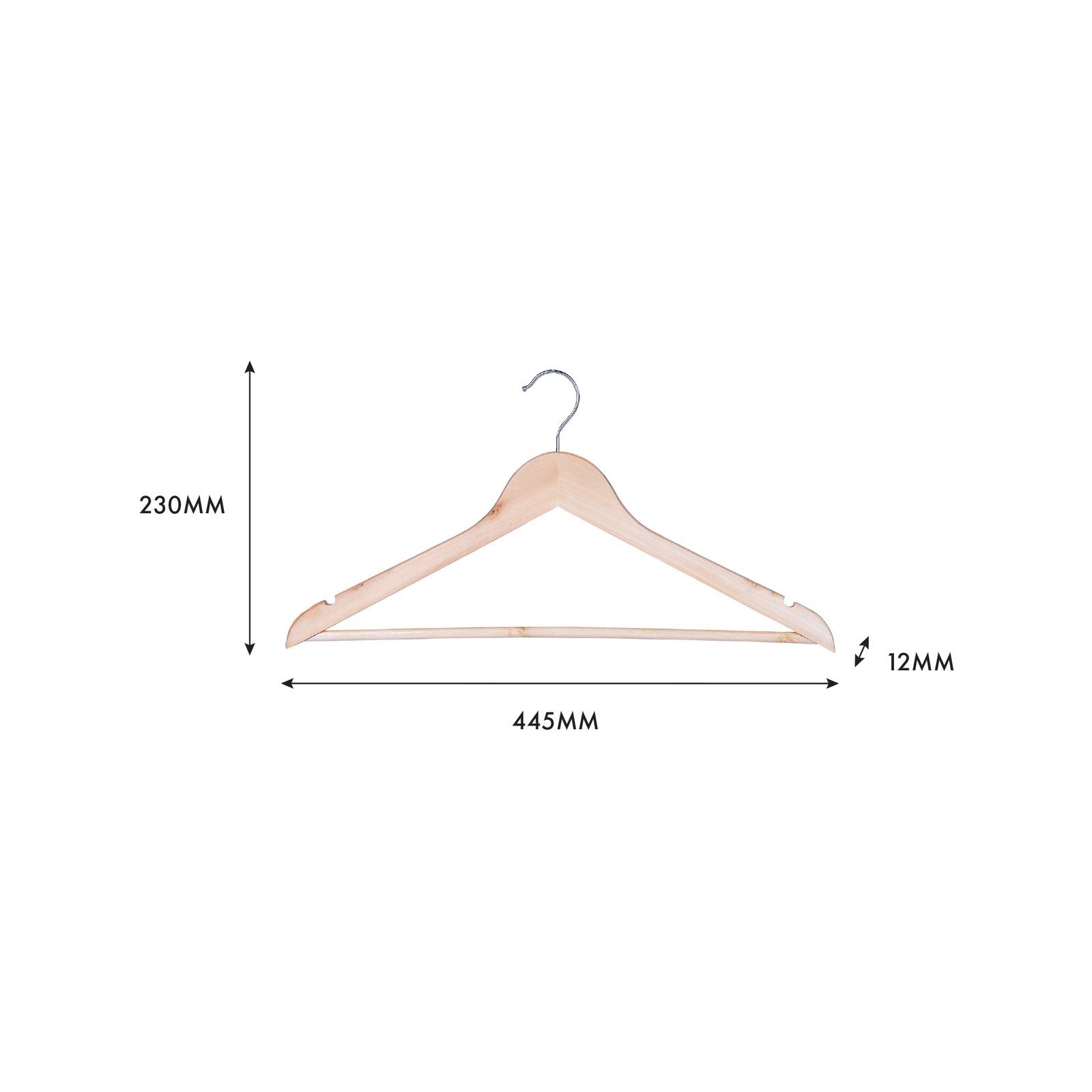 Practa Timber Clothes Hangers With Bar 5 Pack Bunnings Australia