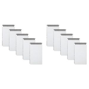 2x 5pc Spirax P541 Pp Notebook/notepad 7mm Ruled 96-pages Writing Stationery Blk
