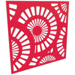 ProtectorAl 300 - 1200 x 300 - 1200mm Light Red / Gloss White Sunburst Unframed Composite Deco Panel