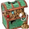 Aqua One Metallic Paint Treasure Chest W/ Coins Ornament (37469)