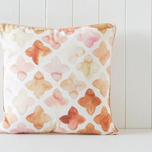 Rayell Indoor Square Cushion Faded Cross Brown 45x45cm