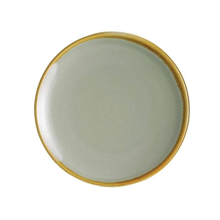 Olympia Kiln Round Coupe Plates Moss 6 Pack 180mm Porcelain Tableware Dinnerware
