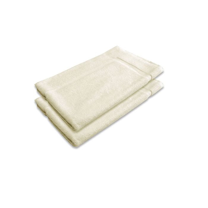 800GSM Set of 2 Cotton Bath Mat 45 x 75 cm Mat Ivory